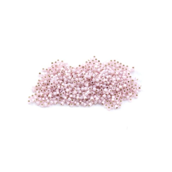 5 G (+/- 875 perles) Délica 11/0 rose opal pale n°1457 - Photo n°1