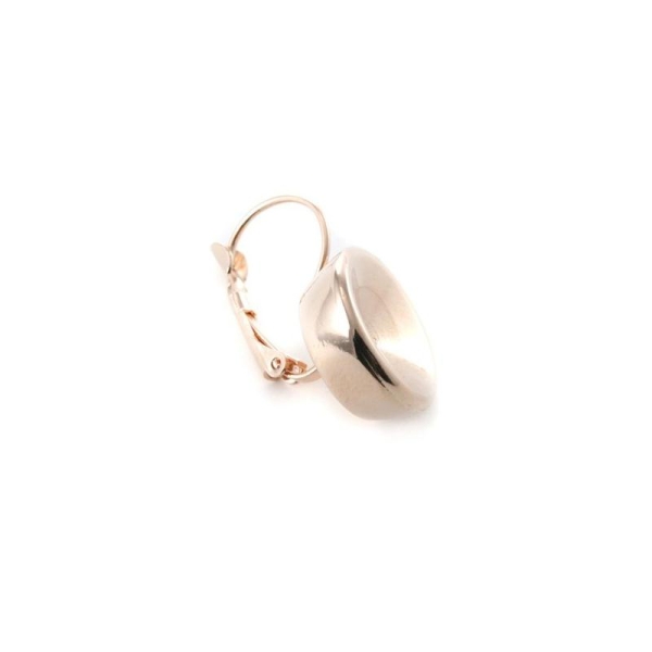 Boucles d'oreilles dormeuse rebord métal 12 mm rose gold x2 - Photo n°1