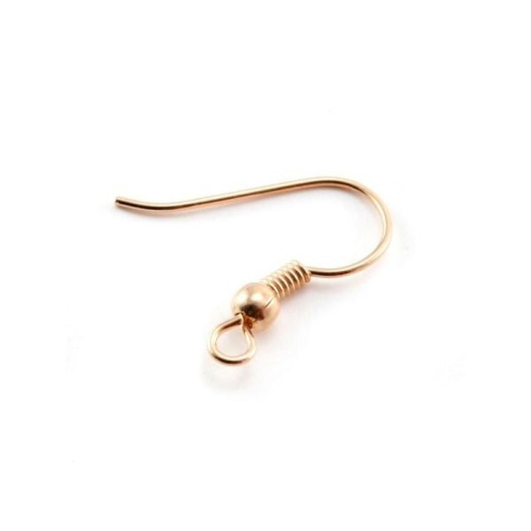 Boucles d'oreilles crochet rose gold x2 - Photo n°1