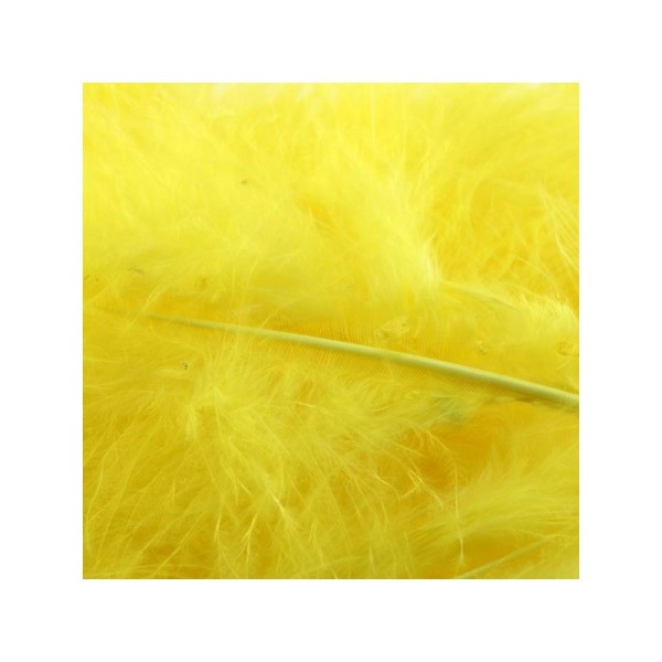 Plumes marabout jaune fluo x10 - Photo n°1