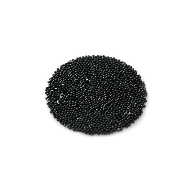Crystal fabric rond noir 15 mm Swarovski - Photo n°1