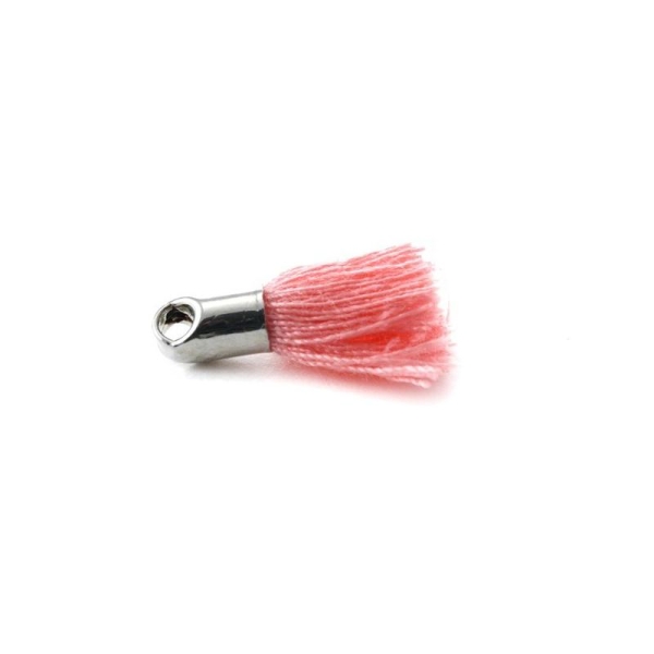 Pampille / Pompon embout rhodium rose clair - Photo n°1