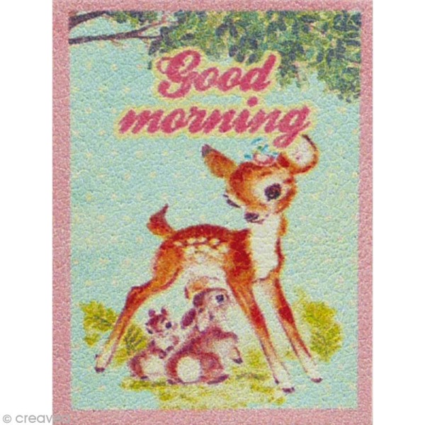 Etiquette thermocollante 3 x 4 cm - Good morning - Daily Like - Photo n°1