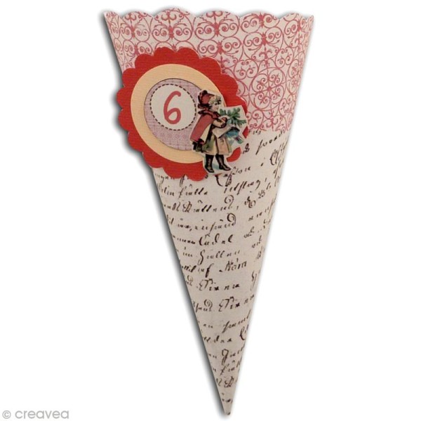 Kit Calendrier de l'Avent cônes en papier - Photo n°6