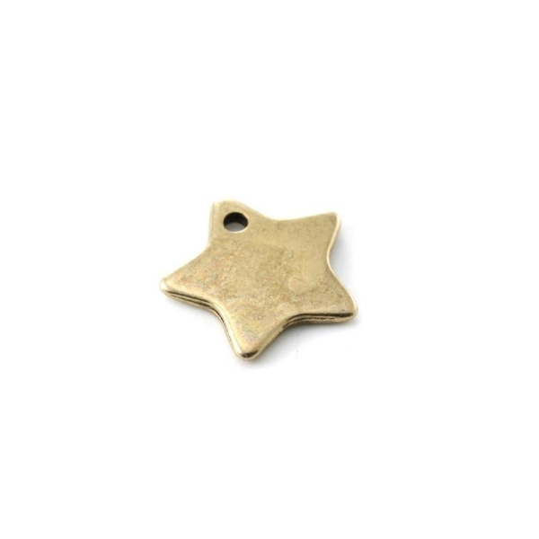 Breloque étoile métal bronze 18 mm - Photo n°1