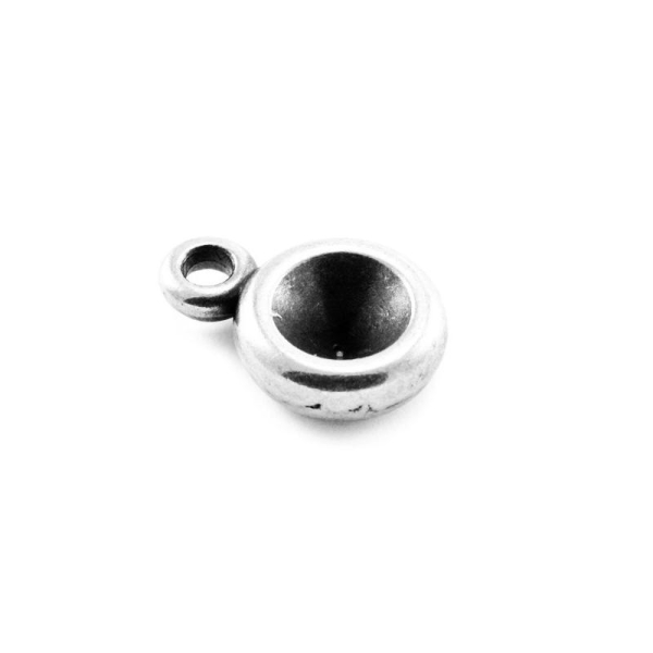 Sertissure pour strass SS39 + anneau métal argenté - Photo n°1