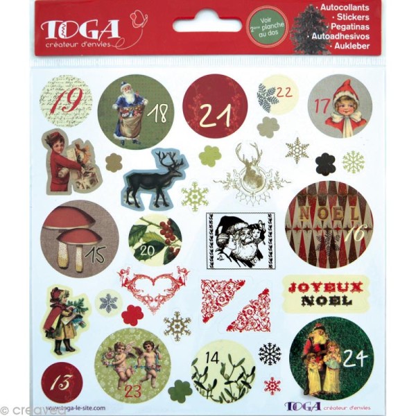 Stickers Calendrier de l'Avent Il était une fois Noël x66 - Photo n°1