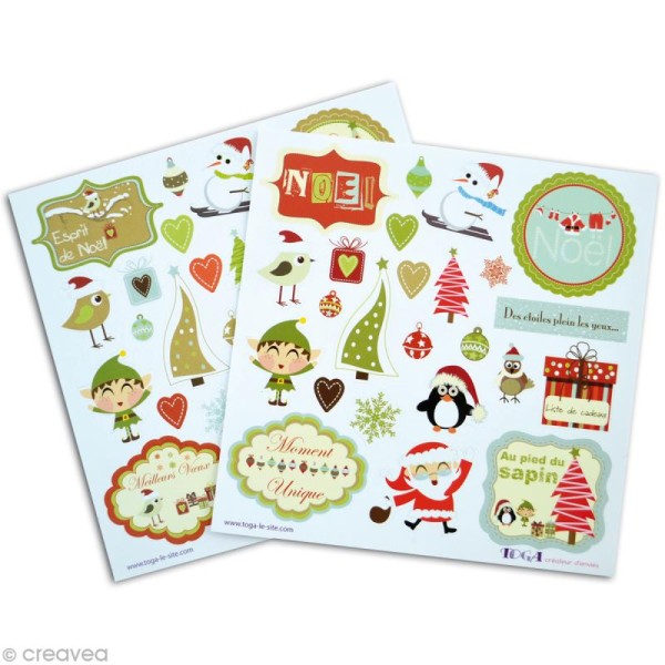 Stickers Toga Noël Les amis du Père Noël x48 - Photo n°2