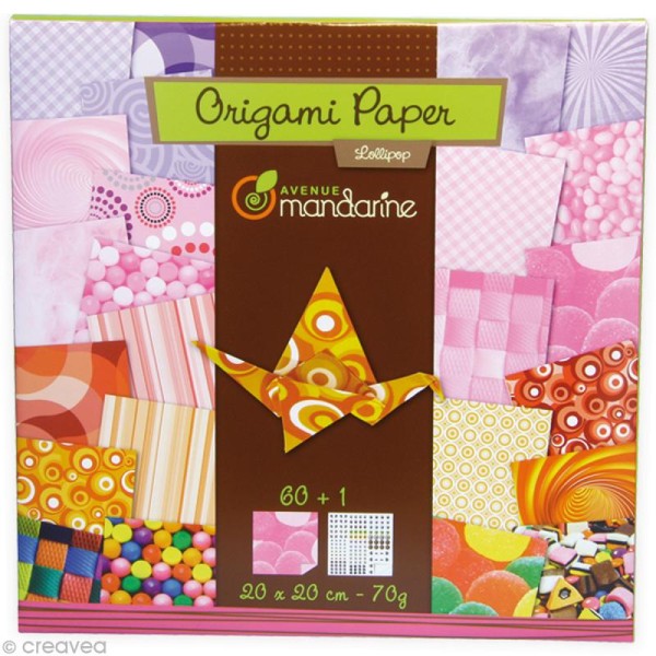 Origami 20 x 20 cm - Lollipop x 60 papiers - Photo n°1