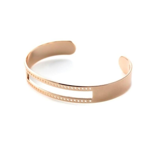 Bracelet Eco à tisser 10 mm métal 10x58 mm rose gold - Photo n°1