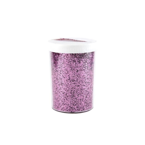 Pot 115grs poudre Glitter 0.6 mm rose - Photo n°1