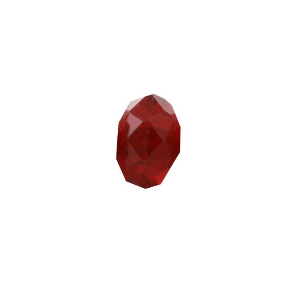 Perles en verre facettée aplatie 3x4 mm rouge foncé x10 - Photo n°1