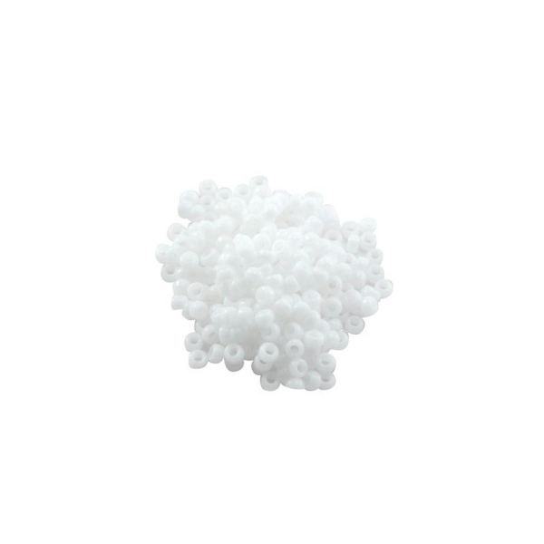 10 G (+/- 875 perles)  rocaille 11/0 blanc opaque n°402 - Photo n°1