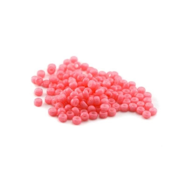10 G (+/- 875 perles) rocaille 11/0 rose mat n°2045 - Photo n°1