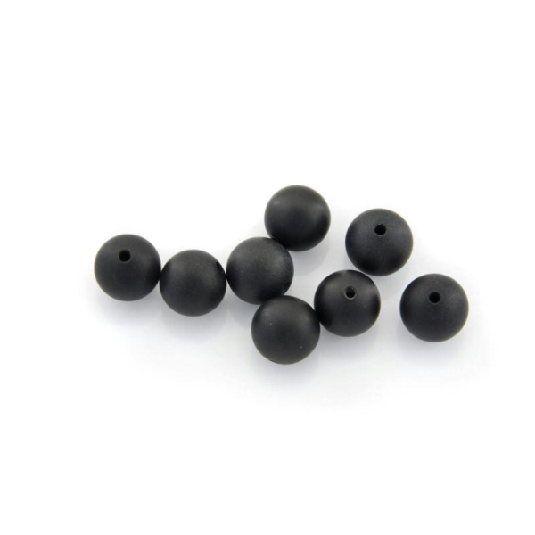 Perle onyx noir mat 8 mm x10 - Photo n°1