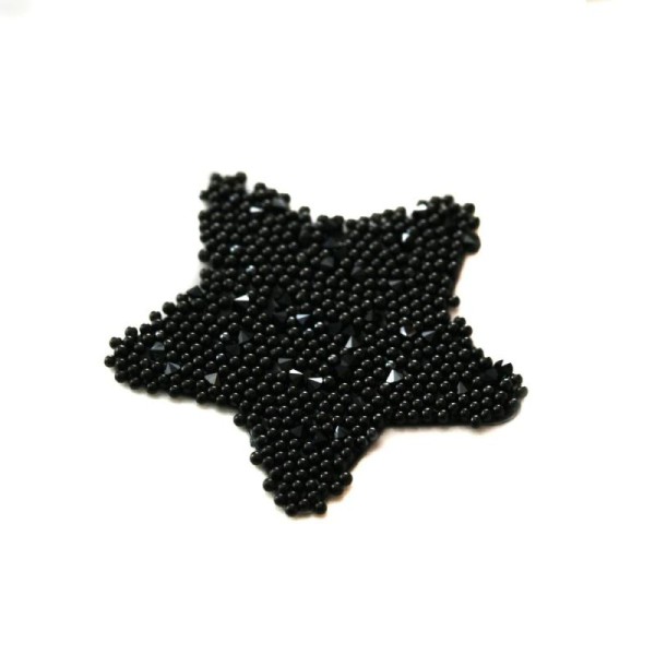 Crystal fabric étoile noir   Swarovski - Photo n°1