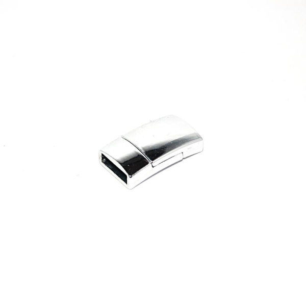 Fermoir magnétique 24x14 trou 10mm argenté - Photo n°1