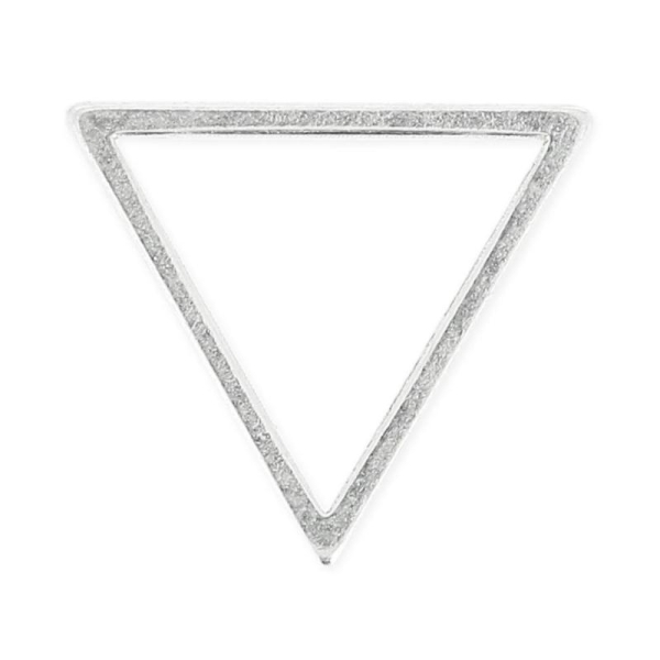 Triangle vide métal argenté 24 mm - Photo n°1