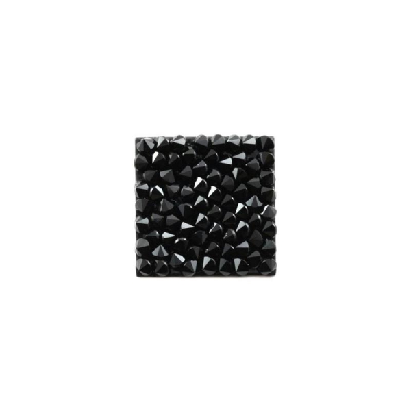 Crystal rock carré 19 mm Swarovski jet noir - Photo n°1