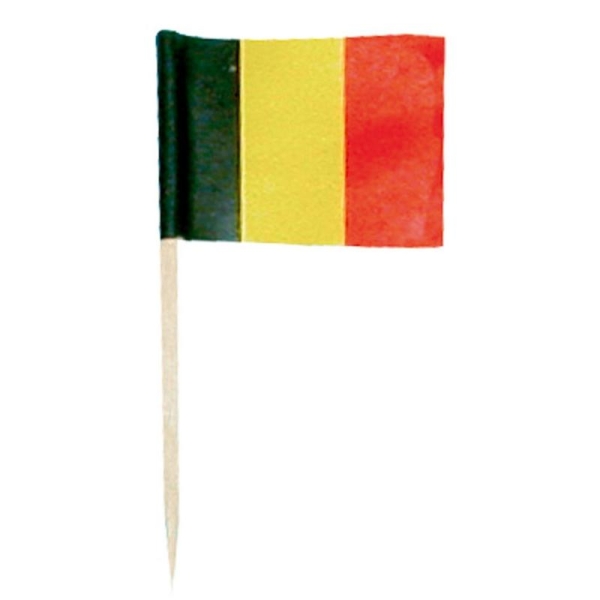 144 petits drapeaux cure-dents Belgique Belgium Belge - Photo n°1
