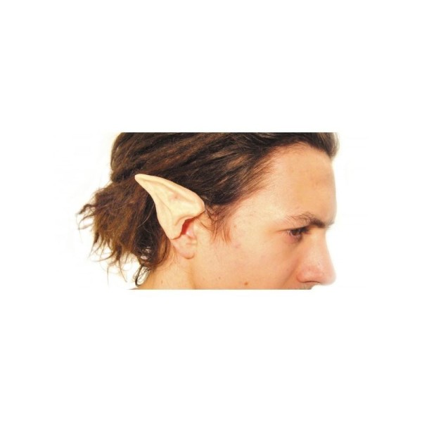 Bouts d'oreilles pointues couleur chair 6.5 cm - Photo n°1
