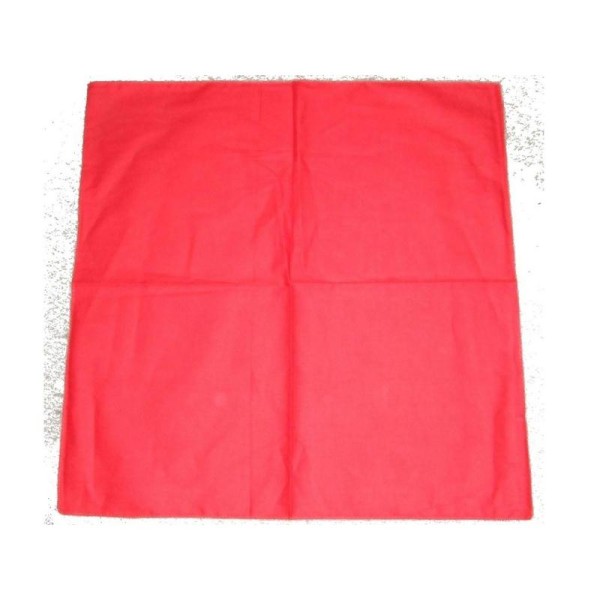 Bandana rouge uni tout rouge coton 55x55CM - Photo n°1
