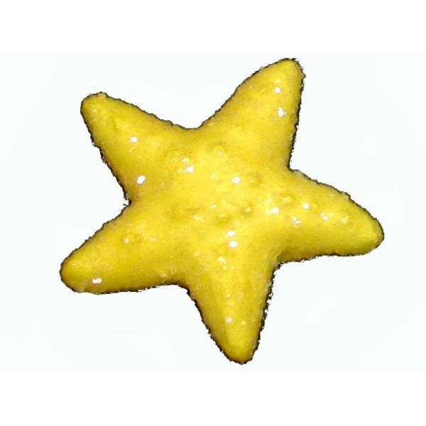 Petite étoile de mer pailletée Jaune - Photo n°1