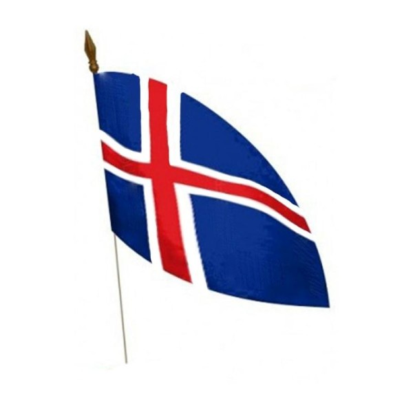 1 drapeaux Islande drapeau de table islandais - Photo n°1