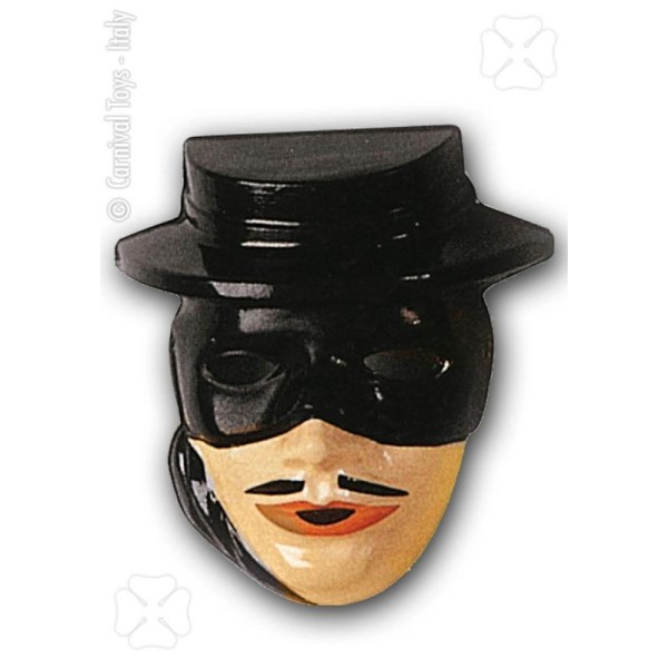 Masque cavalier noir masqué comme Zorro - Photo n°1