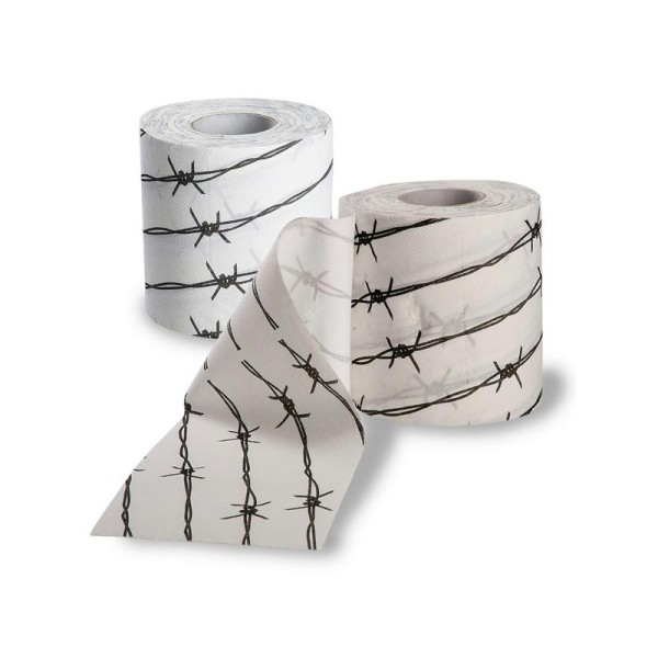 Rouleau papier toilette fil barbelé papier luc papier hygiénique - Photo n°1