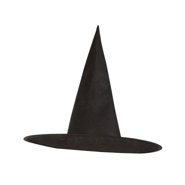 Chapeau de sorcier / sorcière intissé noir enfant - Photo n°1