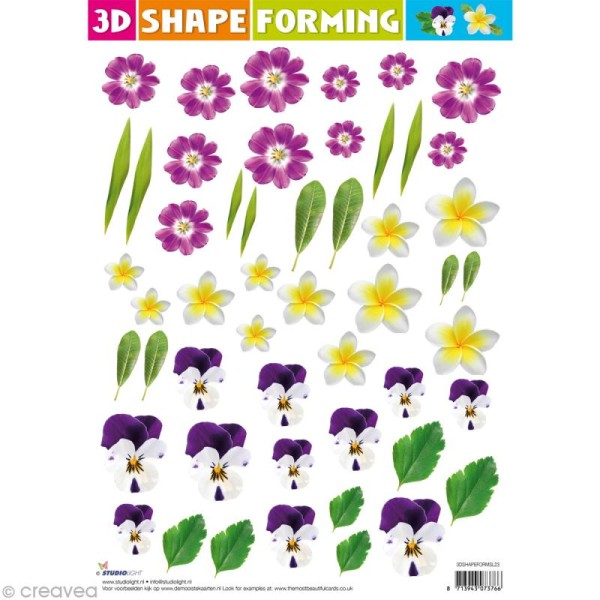 Shape forming 3D - Fleur - Pensée violette - Photo n°1