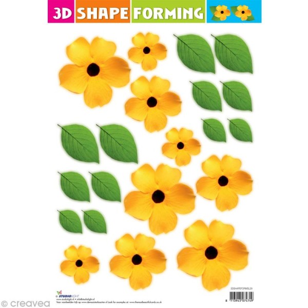 Shape forming 3D - Fleur - Suzanne aux yeux noirs - Photo n°1
