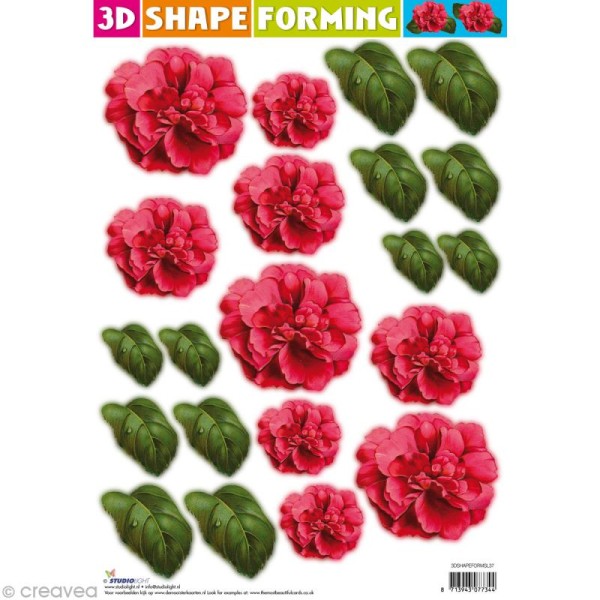 Shape forming 3D - Fleur - Fleur rouge - Photo n°1