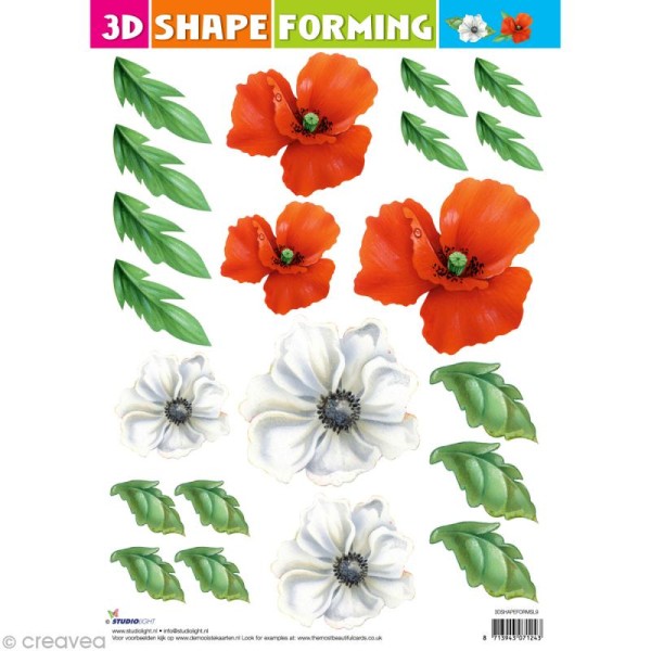 Shape forming 3D - Fleur - Coquelicot - Photo n°1