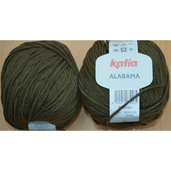 Alabama couleur marron Coton Katia - Photo n°1