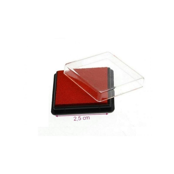 Mini Encreur Rouge, 2.5 x 2.5 cm, pigment intense, pour scrapbooking et carterie - Photo n°1