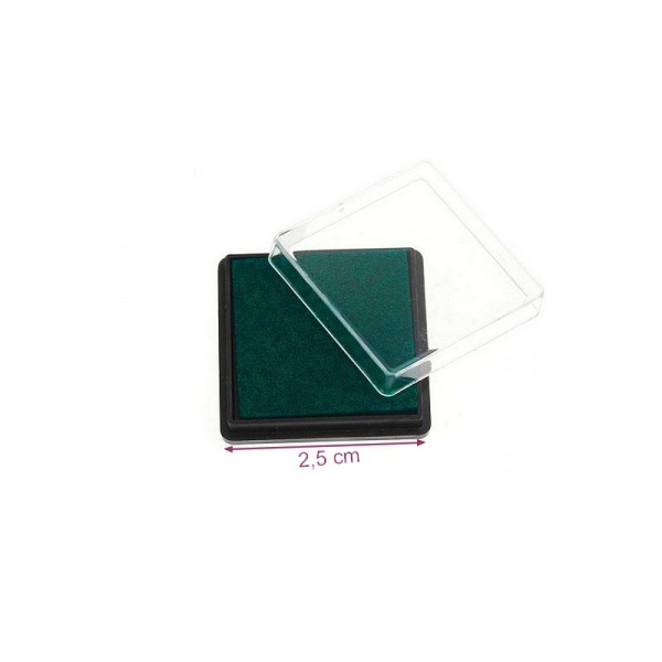 Mini Encreur Vert Foncé, 2.5 x 2.5 cm, pigment intense, pour scrapbooking et carterie - Photo n°1