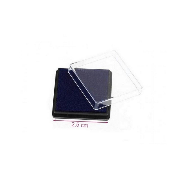 Mini Encreur Bleu Foncé, 2.5 x 2.5 cm, pigment intense, pour scrapbooking et carterie - Photo n°1