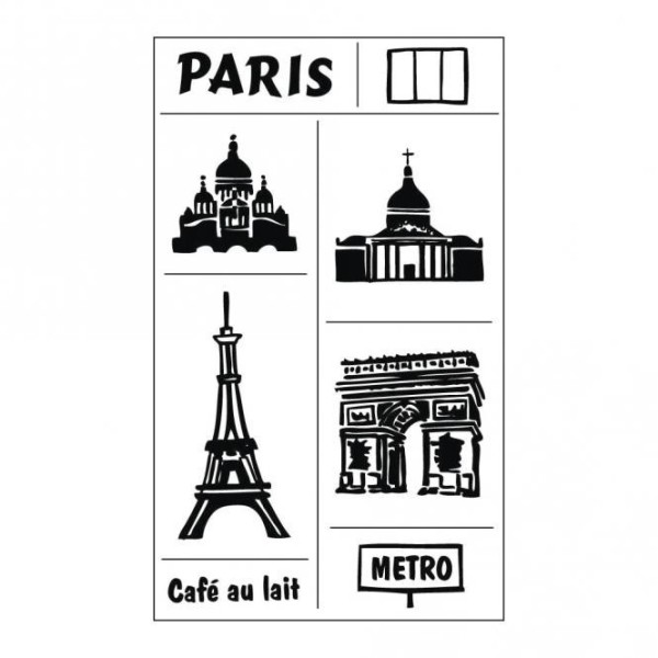 Tampons transparents PARIS rayher - Photo n°1
