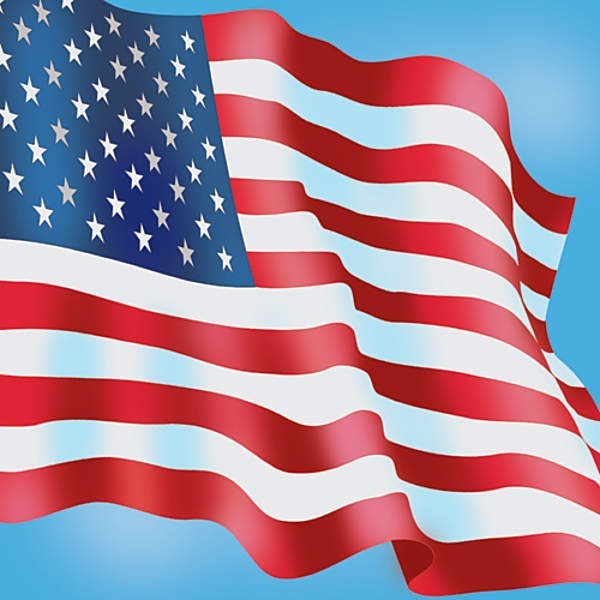 Papier 30,5cm x 30,5cm drapeau américain - Photo n°1