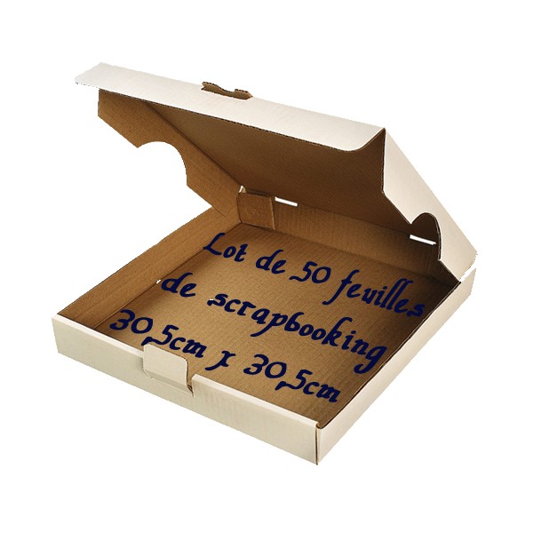 Boîte à pizza - 50 feuilles de scrapbooking 30,5cm x 30,5cm - Photo n°1
