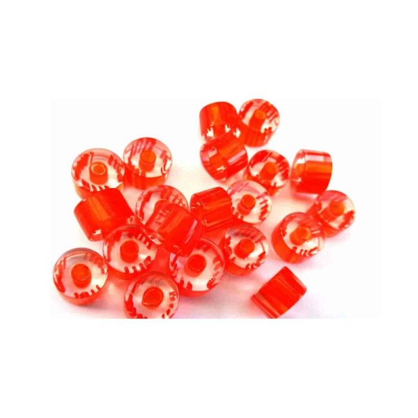 Perles en verre transparent Orange X 40 PCS ENV 10MM - Photo n°1