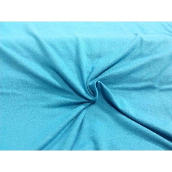 Tissu jersey viscose turquoise - Photo n°1