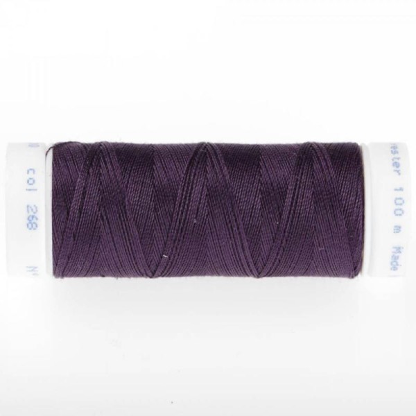 Fil à coudre polyester 100m - N°268 - Violet blackberry cordial - Qualité professionnelle - Photo n°1