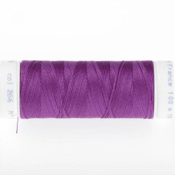 Fil à coudre polyester 100m - N°266 - Violet royal lilac - Qualité professionnelle - Photo n°1