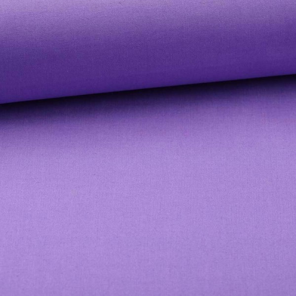 Tissu popeline coton uni - Violet lavande - Photo n°1