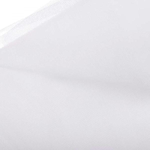 Tissu tulle uni - Blanc - Photo n°1