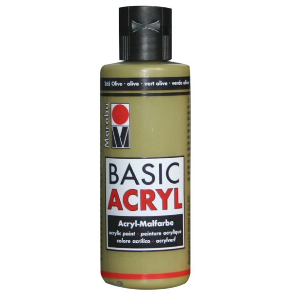 Acrylique Basic Acryl vert olive 80 ml - Photo n°1