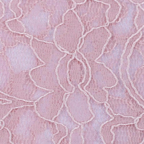 Tissu dentelle fleurie - Rose nostalgia- Par 50cm - Photo n°1